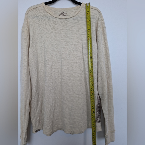 Good Karma by Life is Good Distressed Lagenlook Long Sleeve Sz L organic cotton - Picture 15 of 16